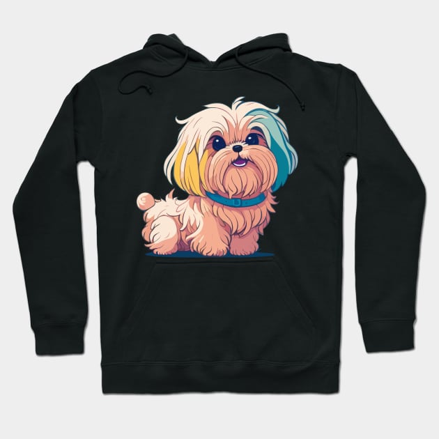 Maltese Dog Portrait Hoodie by SpriteGuy95